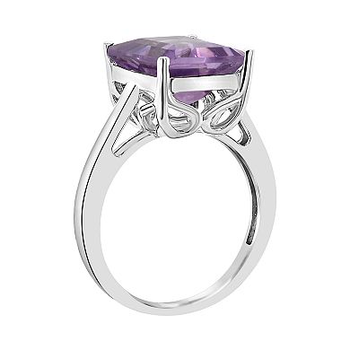 Alyson Layne Sterling Silver Amethyst Solitaire Ring