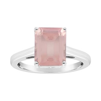 Alyson Layne Sterling Silver Rose Quartz Ring