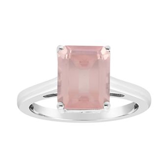 Alyson Layne Sterling Silver Rose Quartz Ring