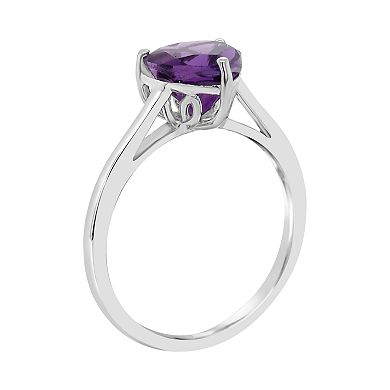 Alyson Layne Sterling Silver Amethyst Heart Ring