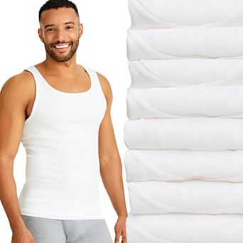 Men's Hanes® Ultimate 7+1 Bonus Pack ComfortSoft White Tank Undershirt