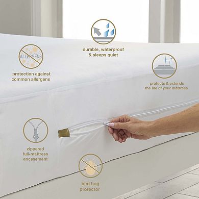 Hotel Laundry Stretchy Fit Waterproof Mattress Encasement Set