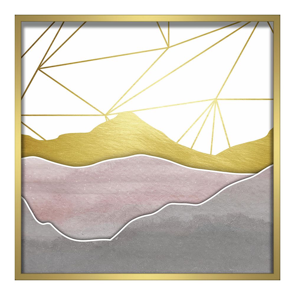 Linden Ave Watercolor Mountains Shadowbox Wall Decor