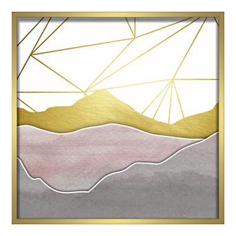 Linden Ave Watercolor Mountains Shadowbox Wall Decor