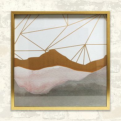 Linden Ave Watercolor Mountains Shadowbox Wall Decor