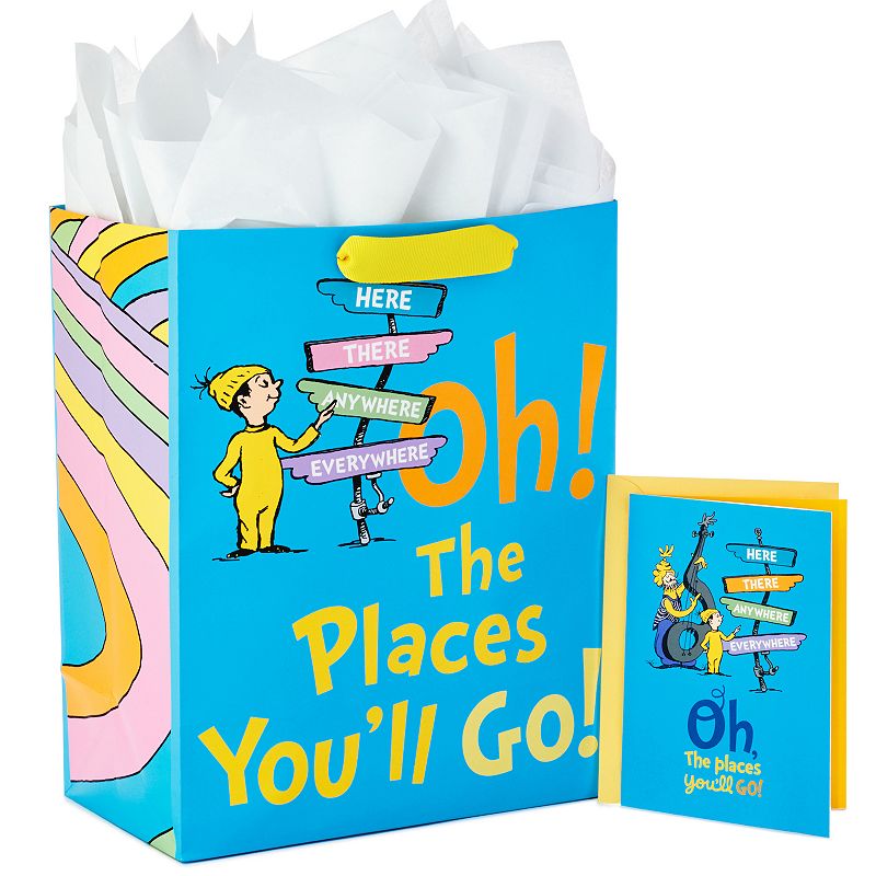Hallmark Large Dr. Seuss Oh! the Places Youll Go! Graduation Gift Bag with