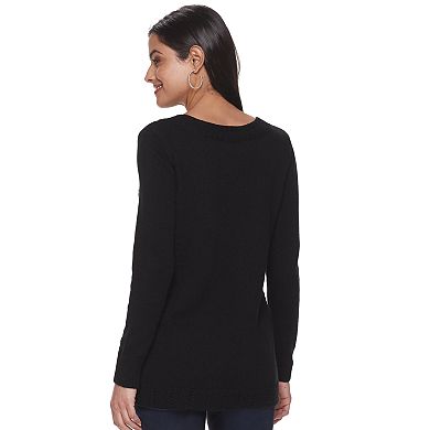 Women's Sonoma Goods For Life® Seedstitch V-Neck Pullover Sweater