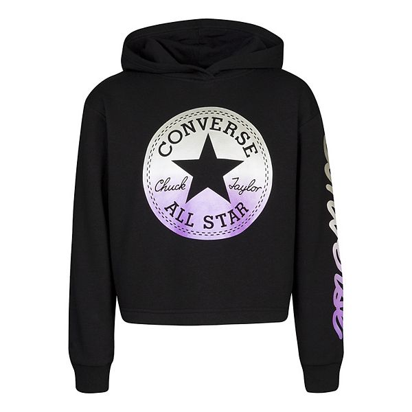 White converse online hoodie