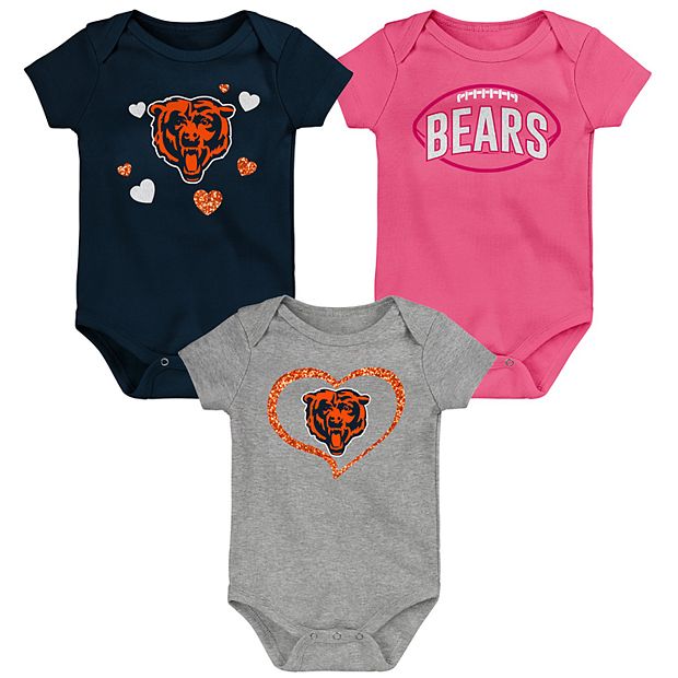 NFL Chicago Bears Baby Boys Long Sleeve Bodysuit Set, 2-Pack 