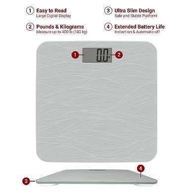 Escali Glass Waves Body Scale