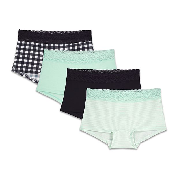 Fruit of the Loom Girls' Cotton Boyshort Underwear