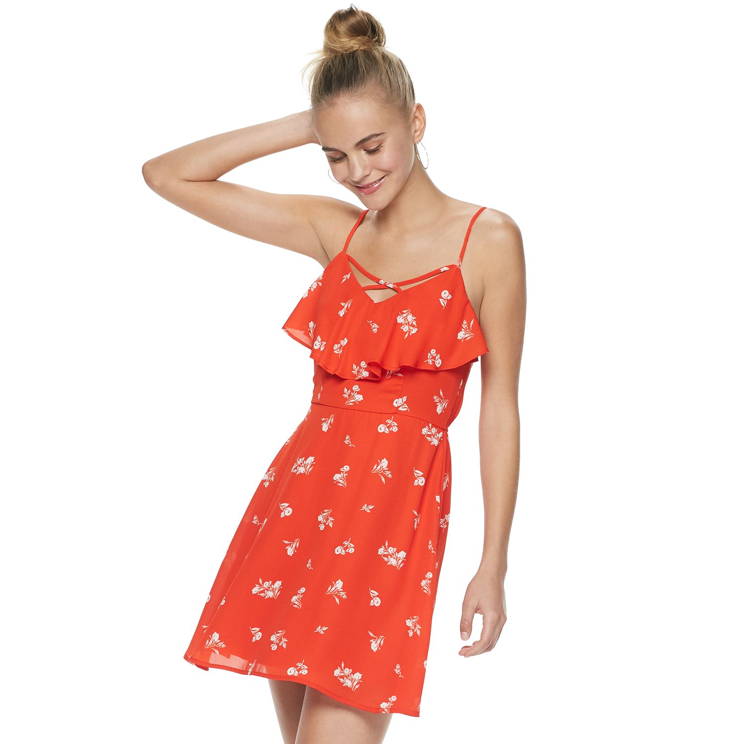 kohls three pink hearts dress