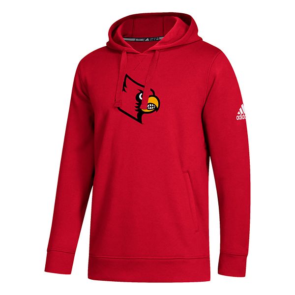 Adidas Mens Medium Louisville Cardinals Hoodie Sweatshirt UofL Red Cards