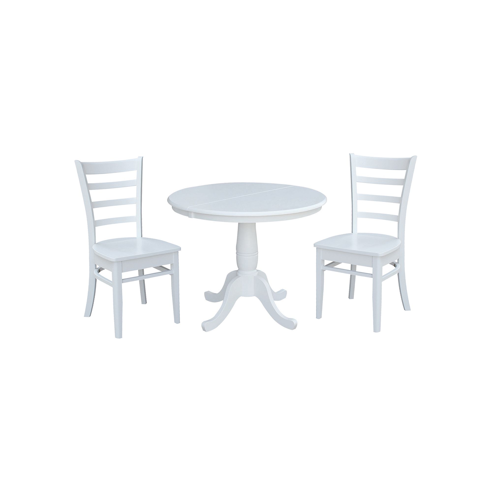 International Concepts 36-in. Round Extension Pedestal Dining Table & Chair