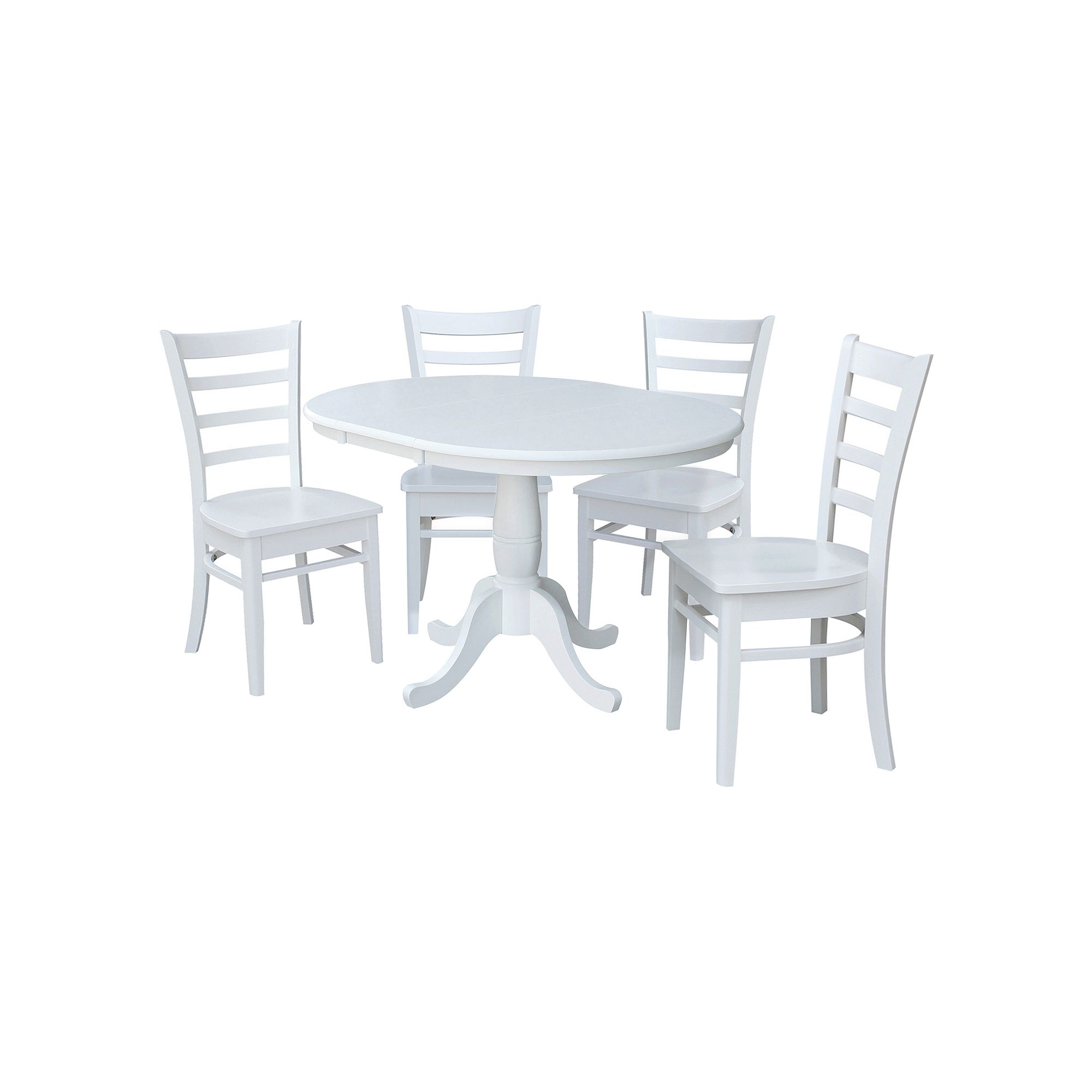 International Concepts 36-in. Round Extension Dining Table & Chairs 5-piece