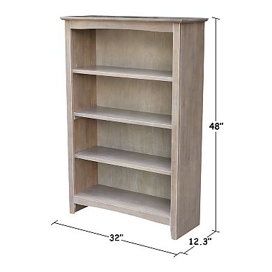 International Concepts Shaker 4-Shelf Bookcase