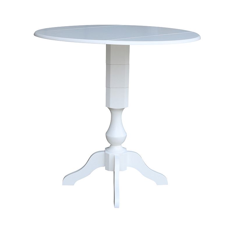 International Concepts Round Dual Drop Leaf Pedestal Dining Table, Multicol
