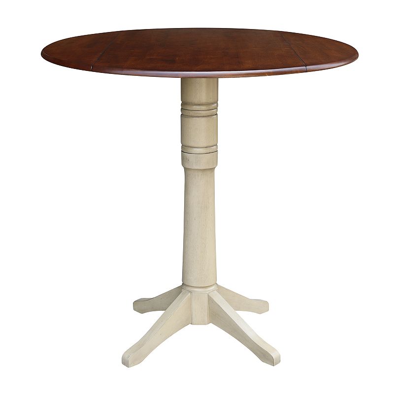 International Concepts Round Dual Drop Leaf Pedestal Table, Multicolor