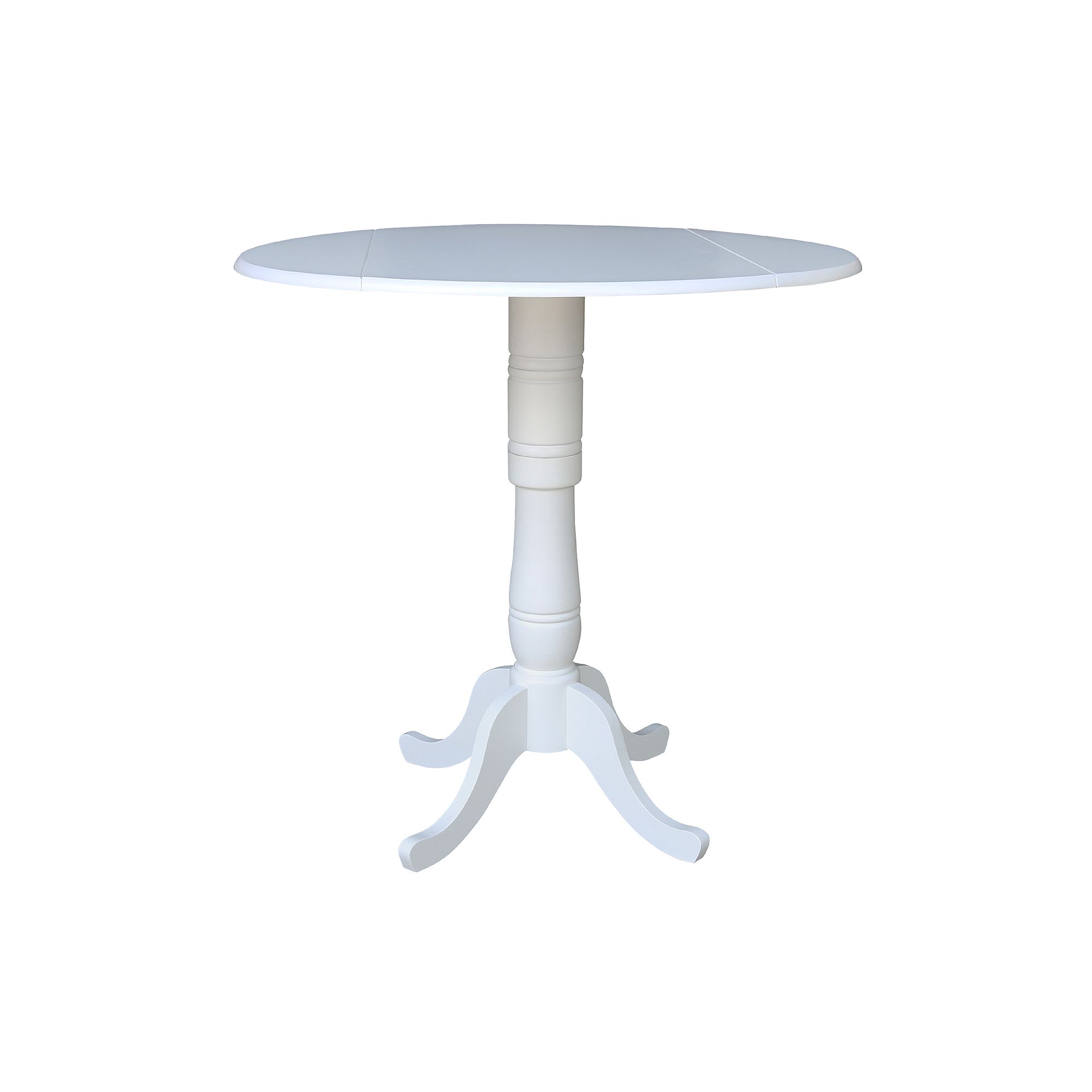International Concepts Dual Drop Leaf Elegant Round Pedestal Dining Table, 