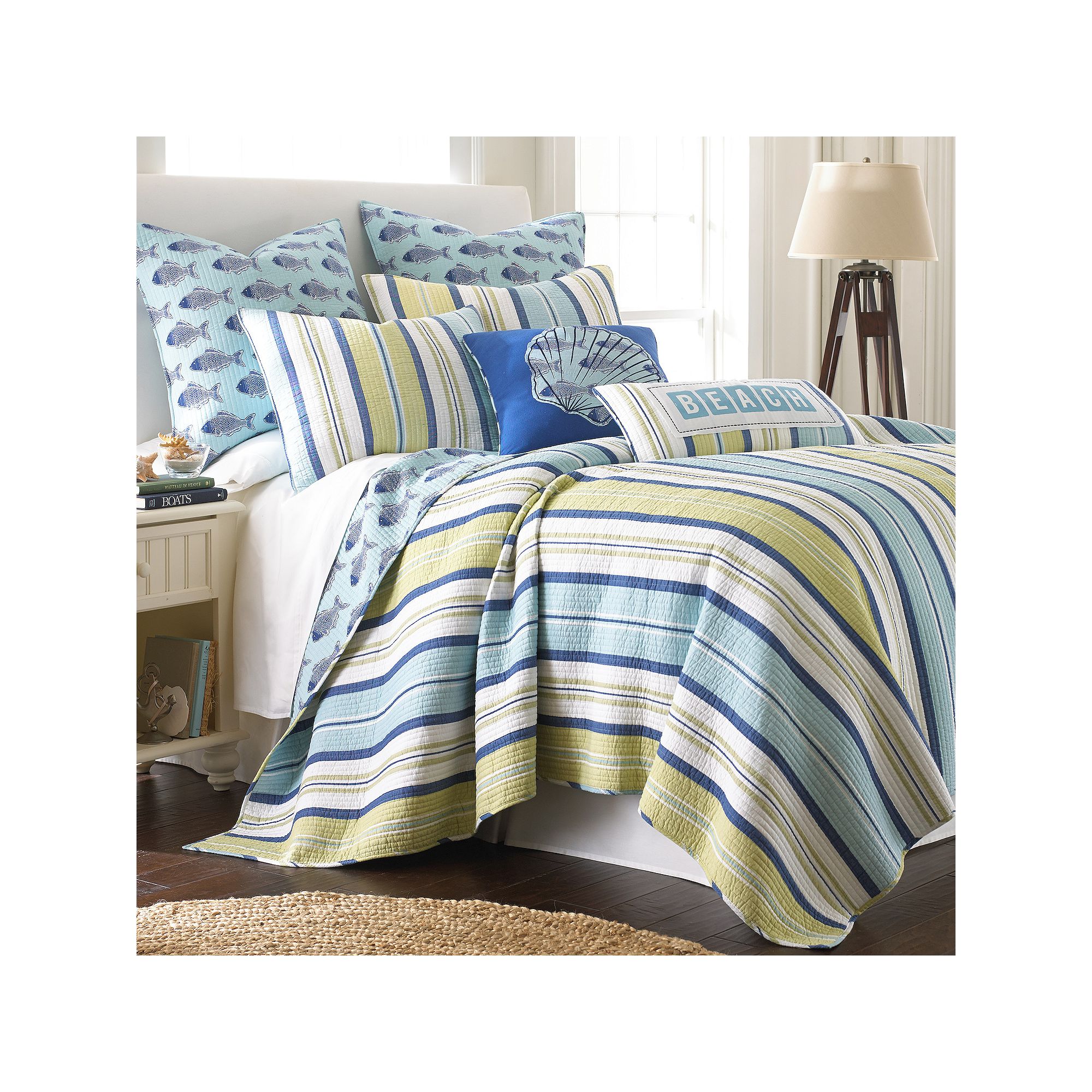Levtex Home Bayport Quilt Set, Blue
