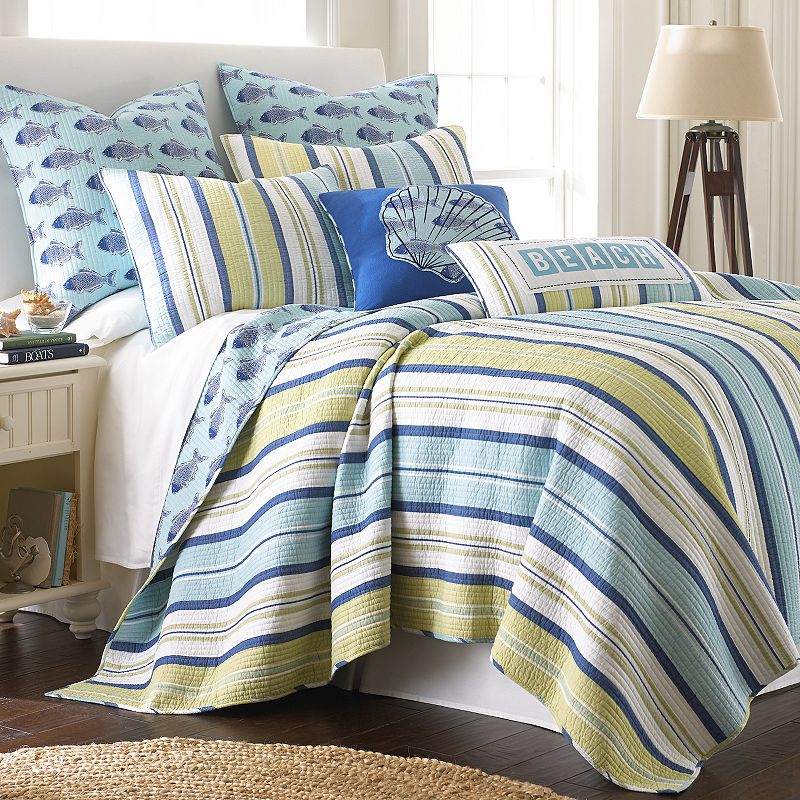 Levtex Home Bayport Quilt Set, Blue, King