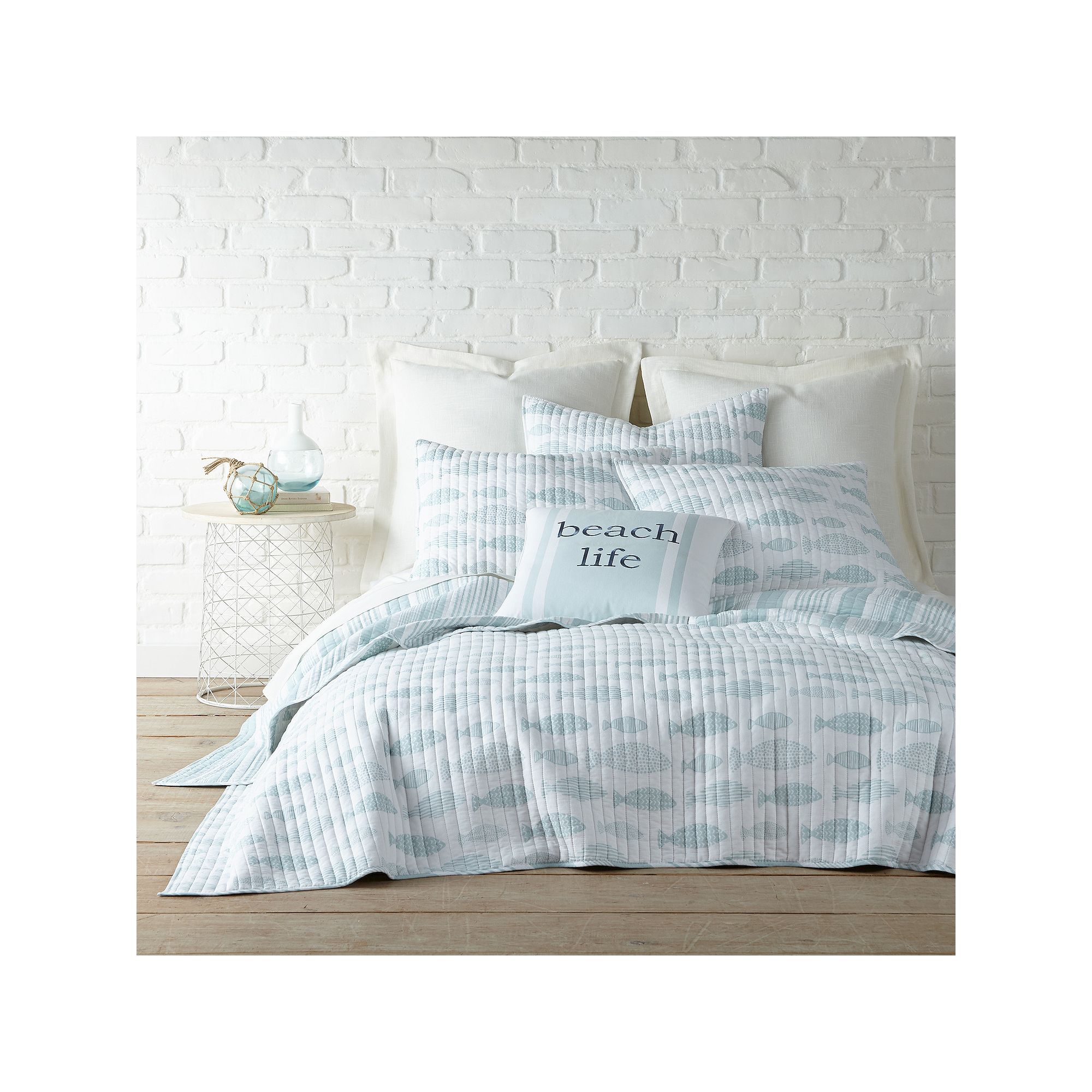 Levtex Home Aqua Breeze Reversible Quilt Set, Blue