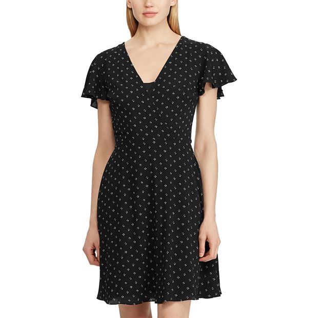Chaps flutter sleeve on sale dress