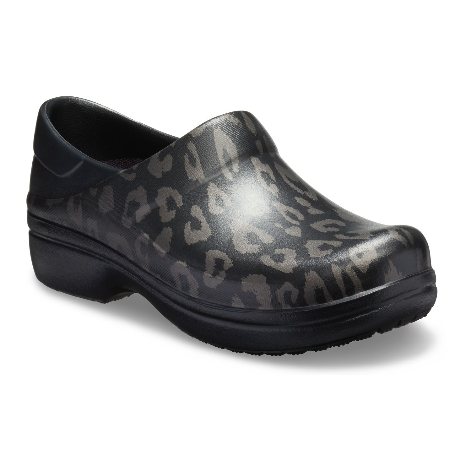 crocs leopard clogs