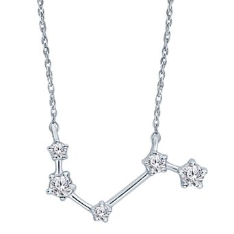 Sterling Silver 1/5 Carat T.W. Diamond Constellation Necklace