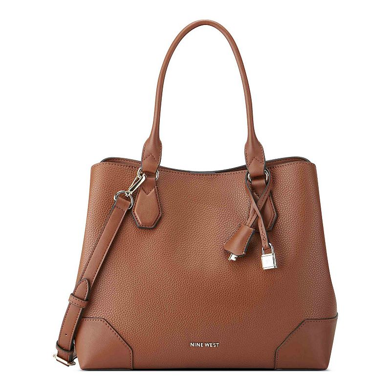 Nine West Brooklyn Jet Set Carryall Satchel Bag, Saddle