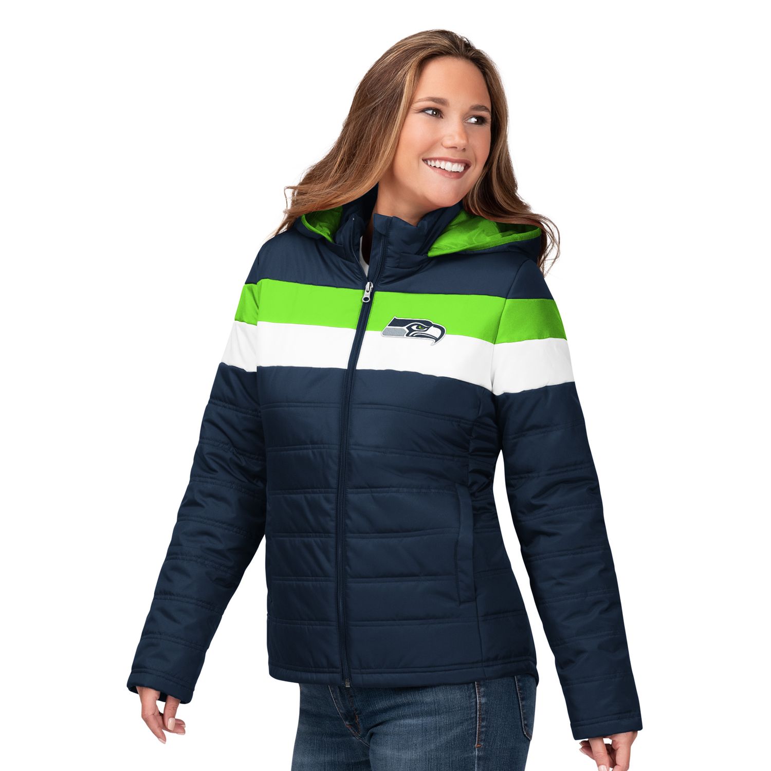 seahawks women's rain jacket