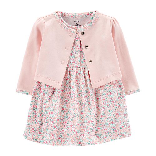 Baby Girl Carter's Floral Dress & Cardigan Set