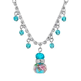 1928 Flower Beaded Drop Necklace