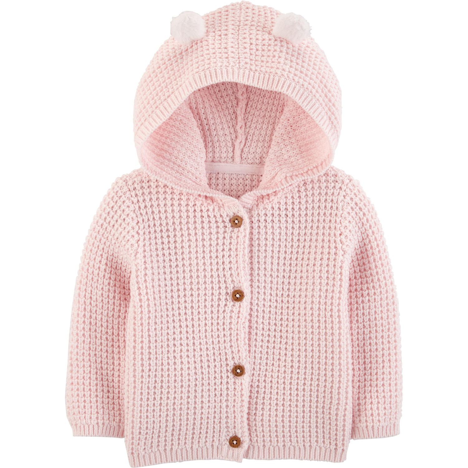 knitted hooded cardigan baby