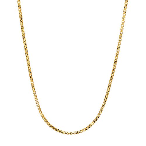 Men's 10k Gold Box Chain Necklace