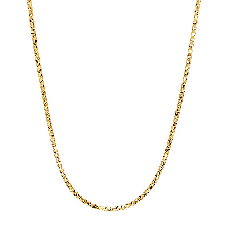 17565842 Mens 10k Gold 2.5mm Box Chain Necklace, Size: 24,  sku 17565842