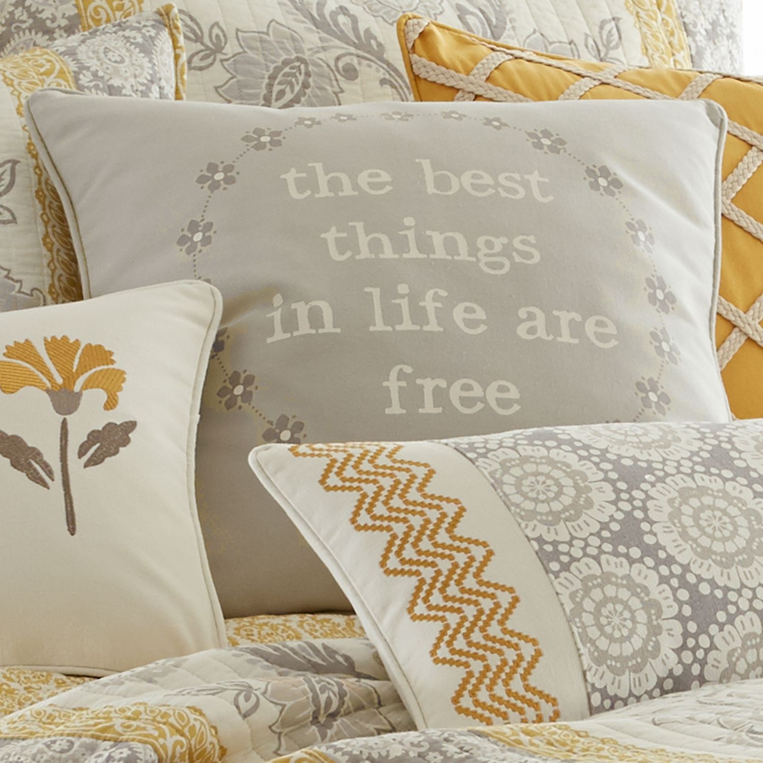 Levtex St. Claire Set Copripiumino In Cotone, Damascato King, Colore Grigio/oro, Lavabile In Lavatrice, Con Federe - 2