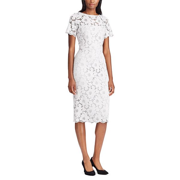 Women's Chaps Silver Midi Lace Dress