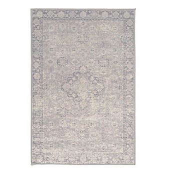 Linon Emerald Distress Diamond Rug