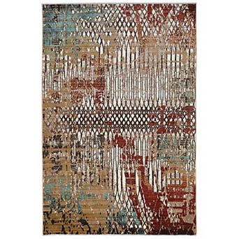 Linon Illusions Abstract Multi-Colored Rug