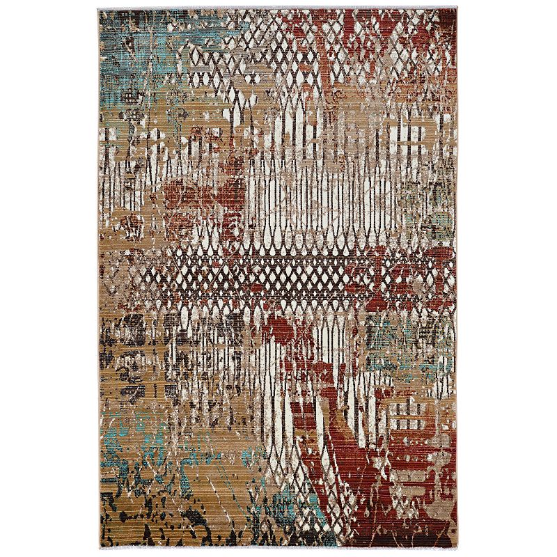Linon Illusions Multi-Colored Rug, Multicolor, 8X11 Ft