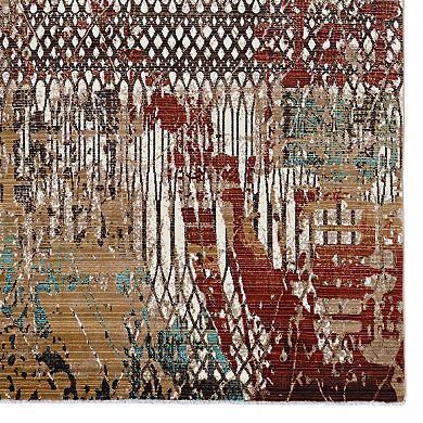 Linon Illusions Abstract Multi-Colored Rug