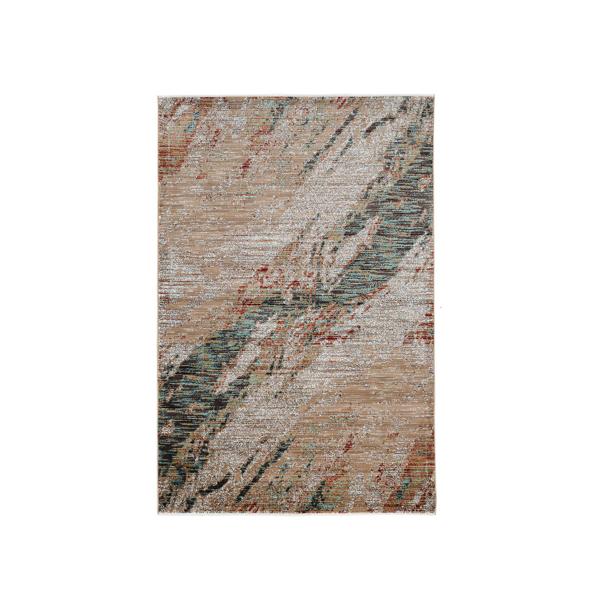 Linon Illusions Marble Multi-Colored Rug, Marble Blue