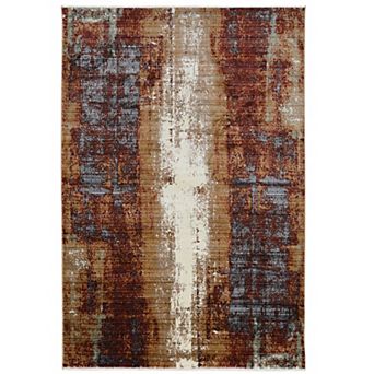 Linon Illusions Distressed Multi-Colored Rug