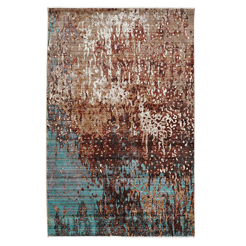 Linon Illusions Multi-Colored Rug, Multicolor, 5X8 Ft