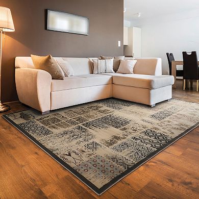 Linon Jewel Vintage Distress Rug