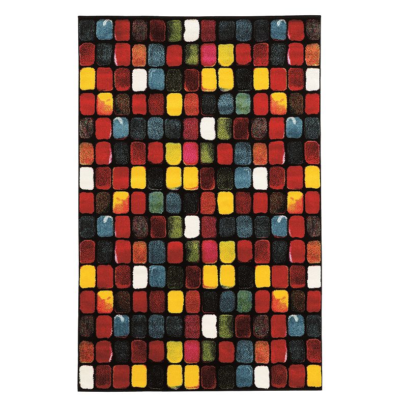 Linon Master Multi-Color Rug, Multicolor, 5X7.5 Ft