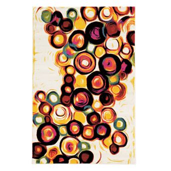 Linon Masters Circle Pattern Multi-Colored Rug