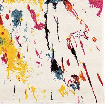 Linon Masters Paint Splatter Multi-Colored Rug