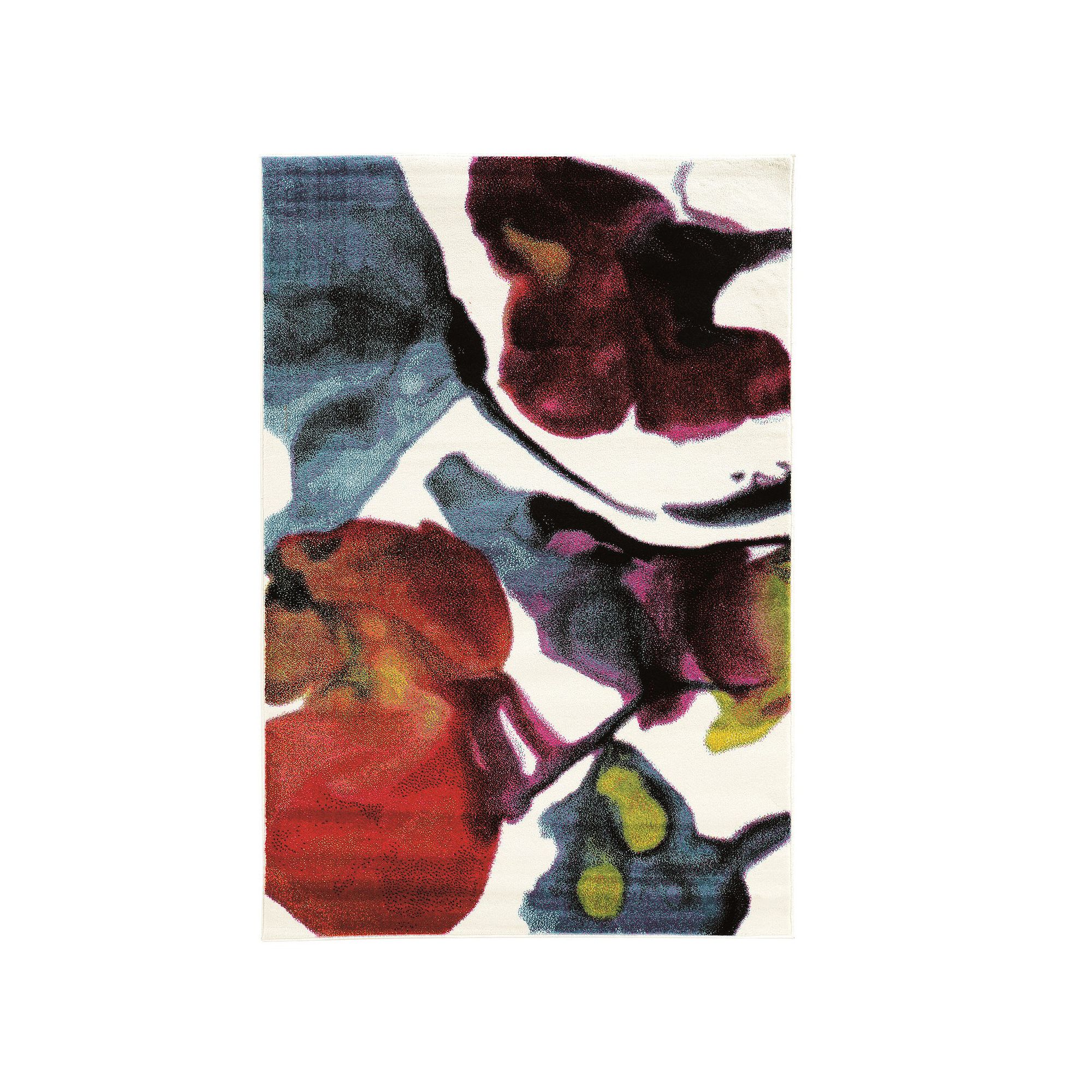 Linon Masters Multi-Colored Floral Rug, Ivory Water Color